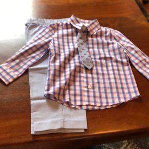 Matching 2T dress shirt w tie and pants.